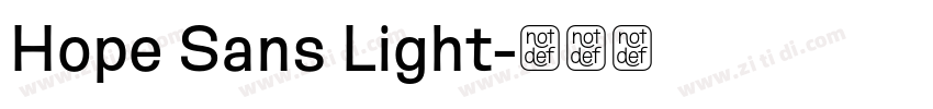 Hope Sans Light字体转换